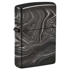 Zippo Windproof Lighter - Marble Pattern Design High Polish Black | 49812