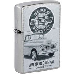 Zippo Windproof Lighter - Monochromatic Color Image Chevrolet Logo Design | 48757