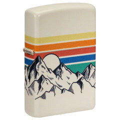 Zippo Windproof Lighter - Mountain Design 540 Color Image White Matte Finish | 48573