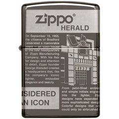 Zippo Windproof Lighter - Newsprint Design Refillable Metal Construction | 49049