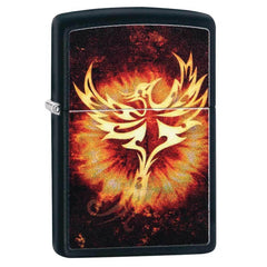 Zippo Windproof Lighter - Phoenix Design Black Matte Metal | 29866