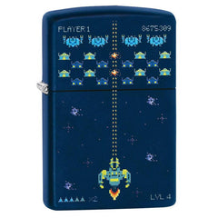 Zippo Windproof Lighter - Pixel Game Design Navy Matte Finish | 49114