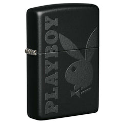 Zippo Windproof Lighter - Playboy Logo and Bunny Matte Black Metal Genuine | 49342
