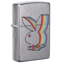 Zippo Windproof Lighter - Playboy Rabbit Design Street Chrome Finish Pocket | 49343