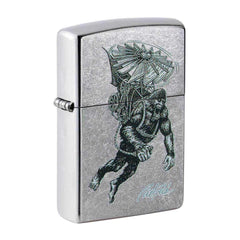 Zippo Windproof Lighter - Rick Rietveld Flying Ape Design Street Chrome | 49765