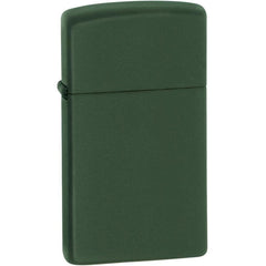 Zippo Windproof Lighter - Slim Green Matte Finish Metal Construction Refillable | 1627