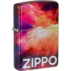 Zippo Windproof Lighter - Tie Dye Design 540 Tumbled Chrome Finish Pocket | 48982