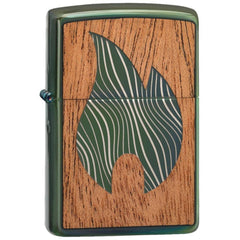 Zippo Windproof Lighter - Woodchuck USA Flame Metal and Wood Construction | 49057