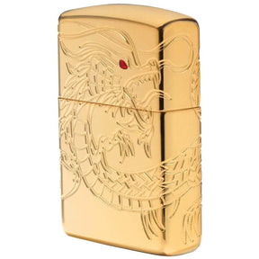 Zippo Windproof Pocket Lighter - Armor Asian Dragon High Polish Gold P
