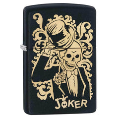 Zippo Windproof Pocket Lighter - Classic Joker Black Matte | 29632