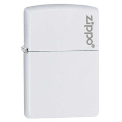 Zippo Windproof Pocket Lighter - Classic Zippo Logo White Matte | 214ZL